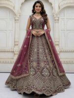 Purple Color Organza Lehenga Choli