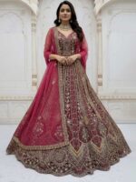 Pink Color Organza Lehenga Choli