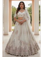 White Color Net Lehenga Choli