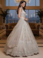 White Color Net Lehenga Choli