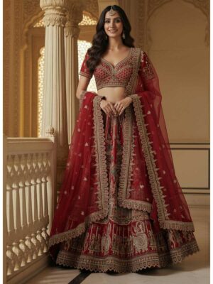 Red Color Silk Lehenga Choli