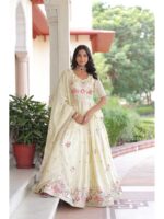 Yellow Color Gold Crush Lehenga Choli