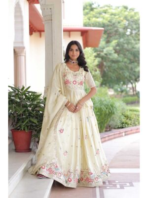 Yellow Color Gold Crush Lehenga Choli