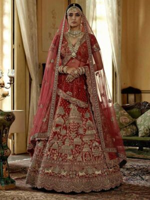 Red Color Silk Lehenga Choli