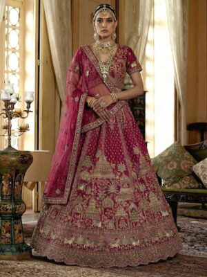 Pink Color Silk Lehenga Choli