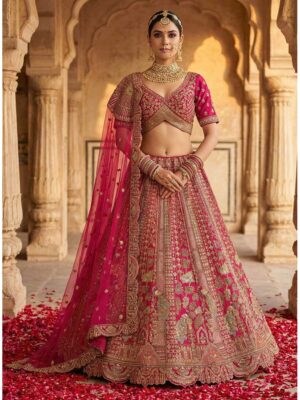 Pink Color Silk Lehenga Choli