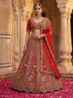 Red Color Silk Lehenga Choli