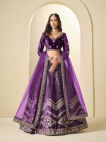 Purple Color Ice Velvet Lehenga Choli