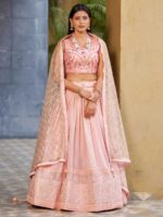 Pink Color Georgette Lehenga Choli