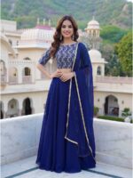 Blue Color Georgette Lehenga Choli