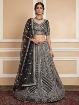 Black Color Net Lehenga Choli