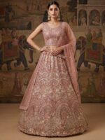 Pink Color Net Lehenga Choli