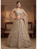 Golden Color Net Lehenga Choli