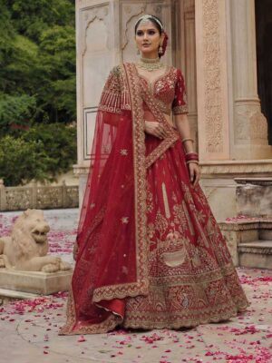 Red Color Silk Lehenga Choli