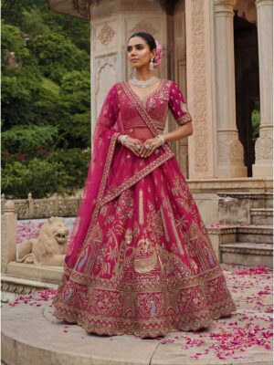 Pink Color Silk Lehenga Choli