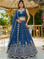 Morpich Color Satin Lehenga Choli