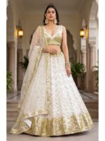 White Color Net Lehenga Choli