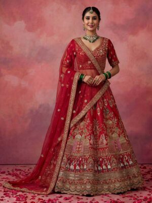 Red Color Silk Lehenga Choli