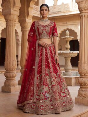 Red Color Silk Lehenga Choli