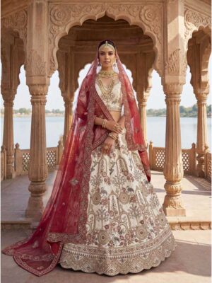 Off White Color Silk Lehenga Choli