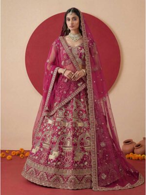 Pink Color Silk Lehenga Choli
