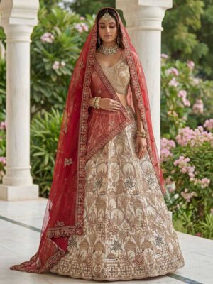 Off White Color Silk Lehenga Choli