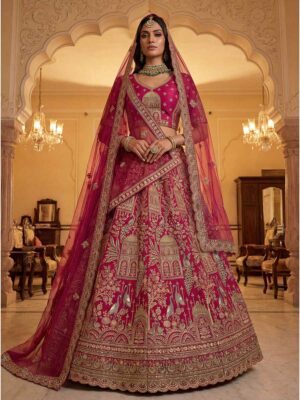 Pink Color Silk Lehenga Choli