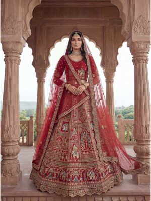 Red Color Silk Lehenga Choli