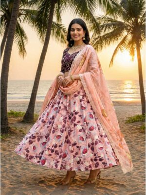 Purple Color Satin Silk Lehenga Choli