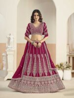 Pink Color Faux Georgette Lehenga Choli