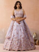 Lavender Color Tissue Lehenga Choli