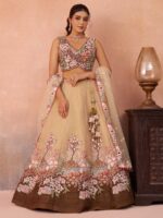 Beige Color Net Lehenga Choli
