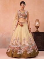 Beige Color Net Lehenga Choli