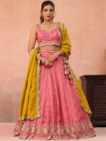 Pink Color Cosmos Silk Lehenga Choli