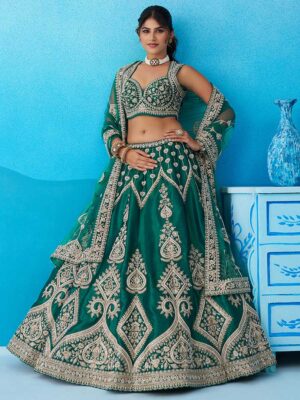 Rama Color Silk Lehenga Choli