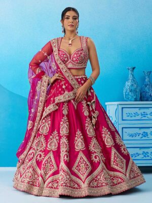 Pink Color Silk Lehenga Choli