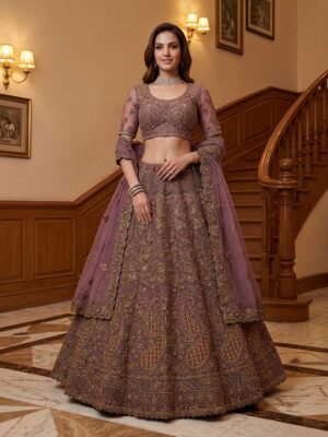 Light Purple Color Net Lehenga Choli
