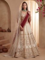 Off White Color Gadhwal Silk Lehenga Choli