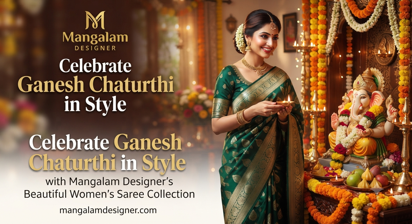 Celebrate Ganesh Chaturthi in Style with Mangalam Designer’s Beautiful Women’s Saree Collection